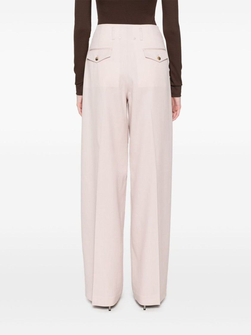 Golden Goose Light Pink Button Hook Tailored Trousers