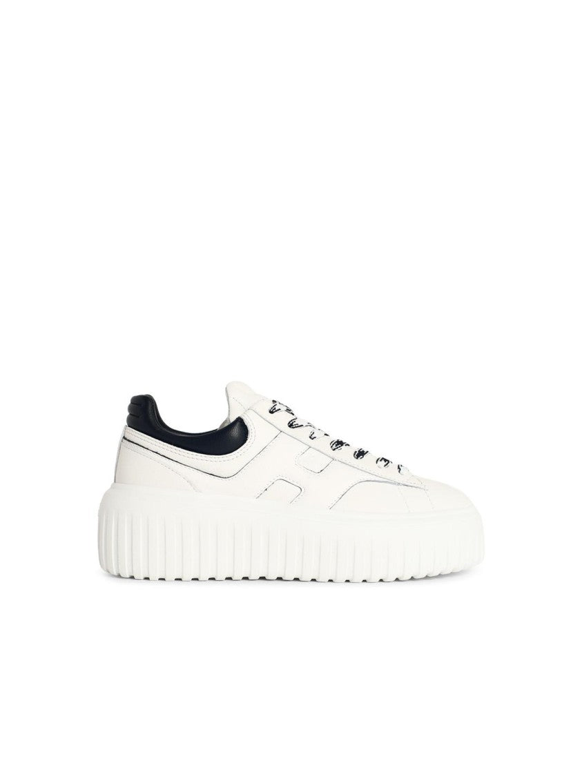 Hogan 'H-Stripes' White Leather Sneakers