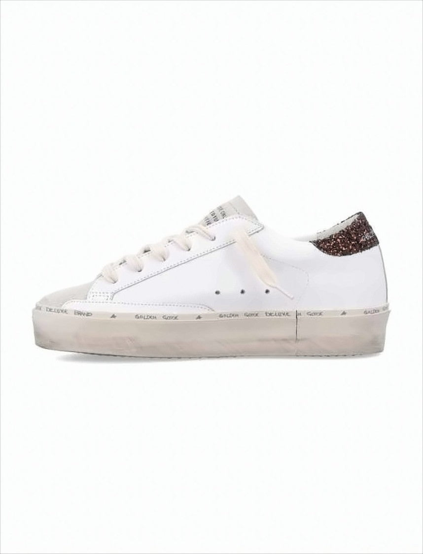 Golden Goose Low-Top White Leather Sneakers With Distressed Finish