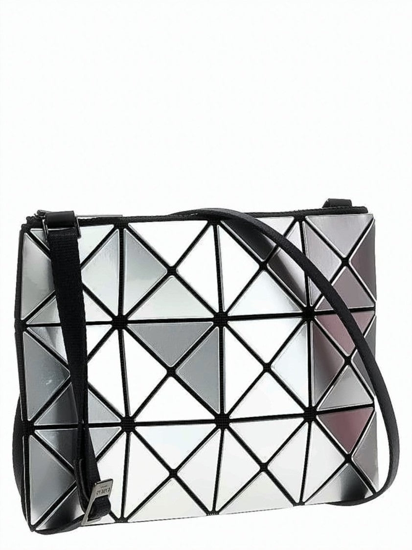 Baobao Geometric Silver Shoulder Bag With Interconnected Triangular Design