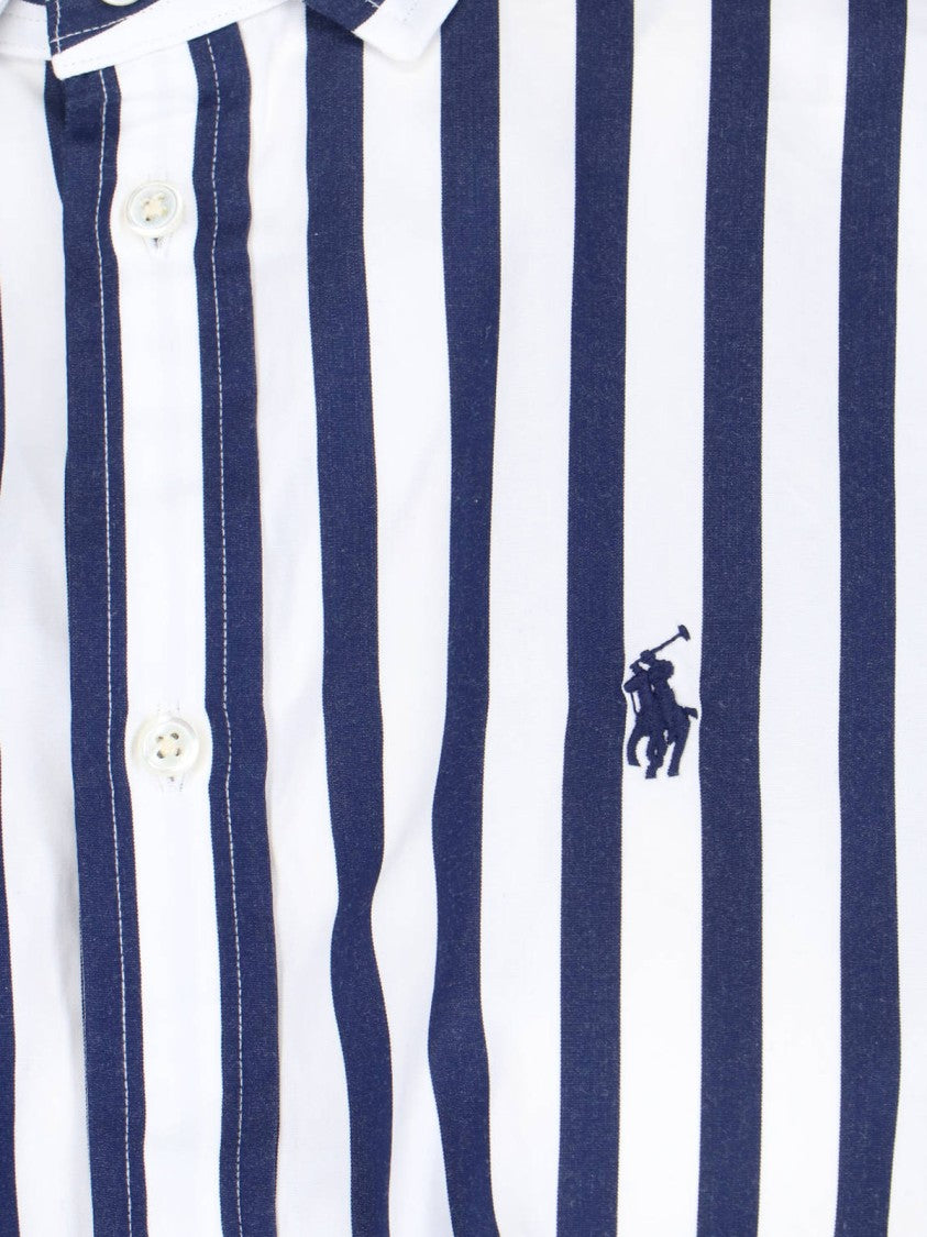 Polo Ralph Lauren Blue Vertical Stripe Shirt Dress