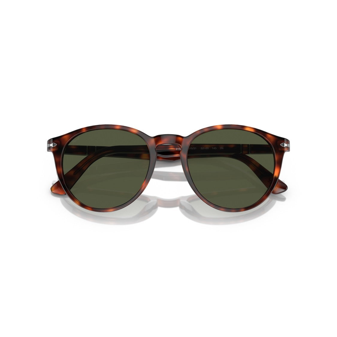 Persol 0Po3152s Classic Round Frame Tortoiseshell Sunglasses