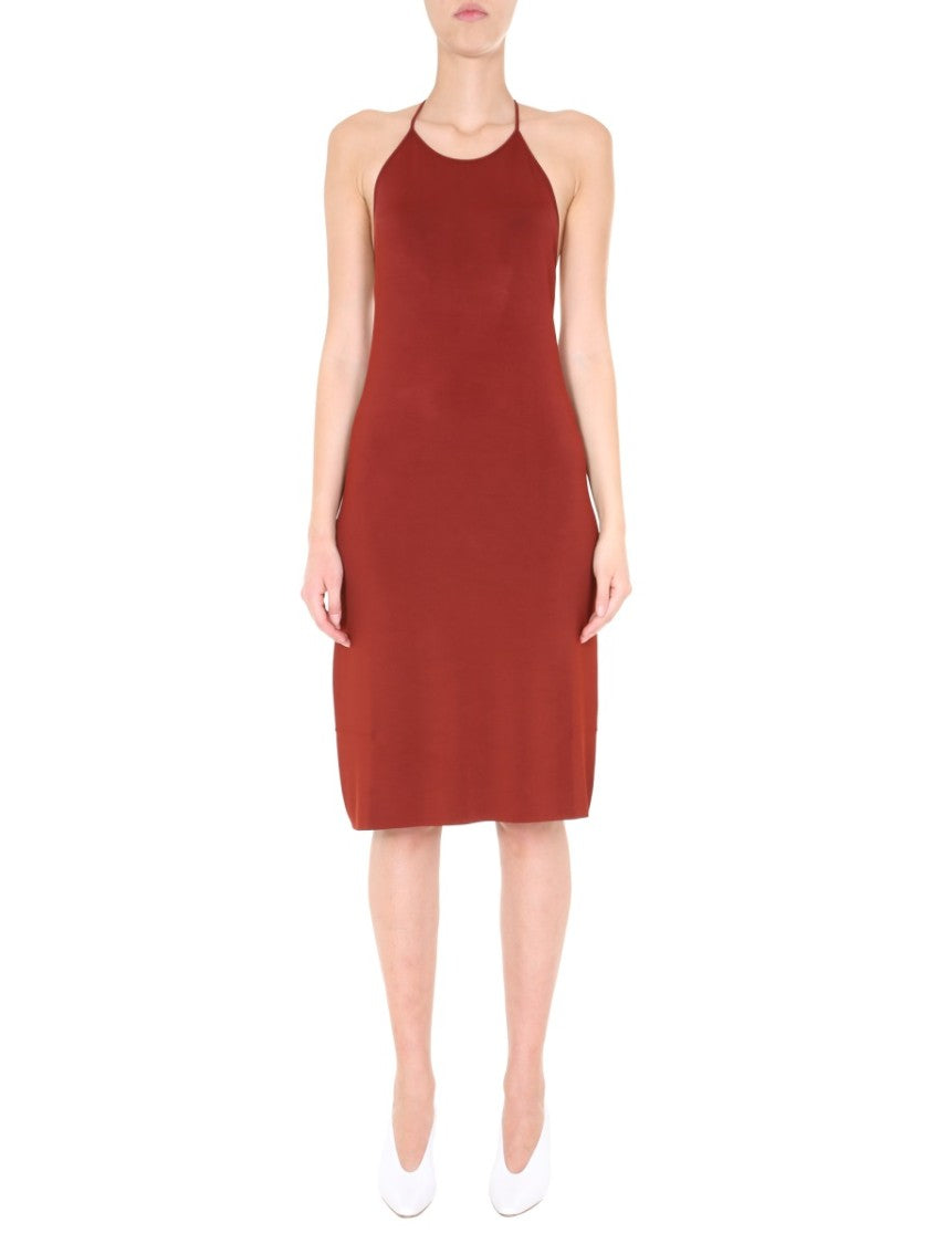 Bottega Veneta Fluid Viscose Dress With Knotted Straps