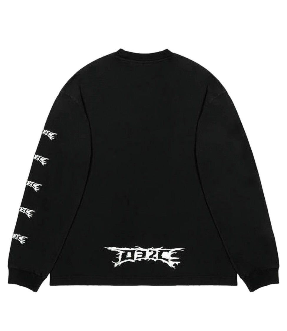 032C Long-Sleeve Black Organic Cotton T-Shirt