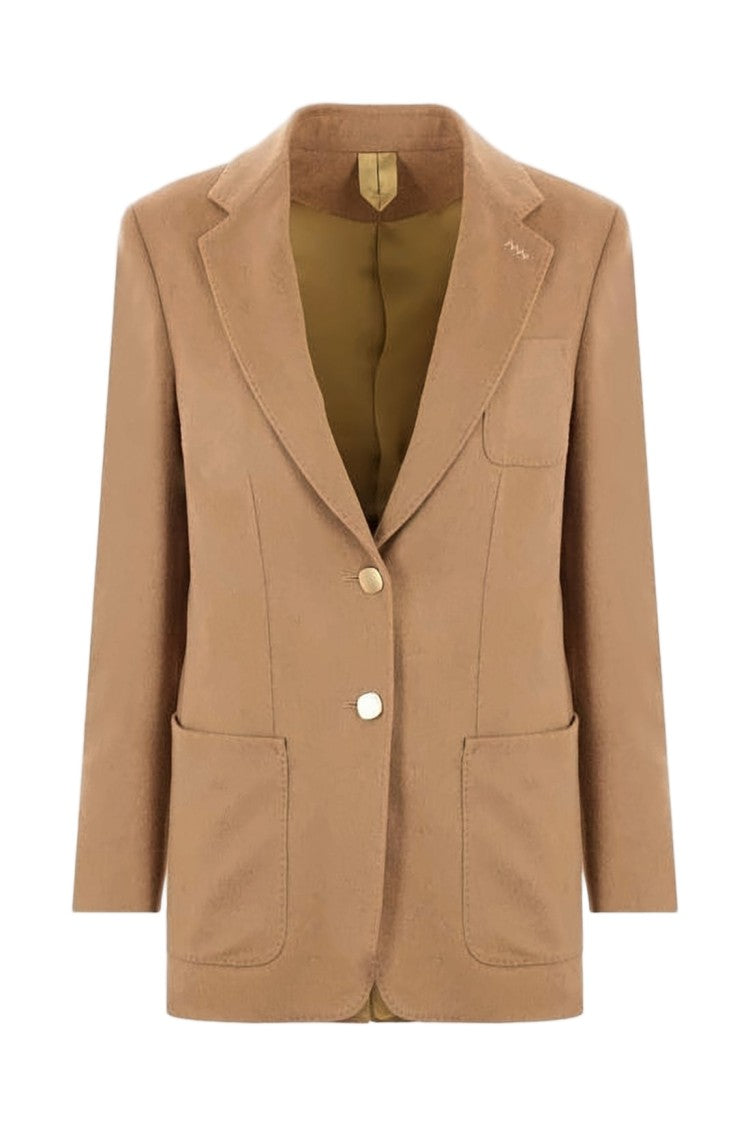 Max Mara Tailored Brown Jacket With Notched Lapel