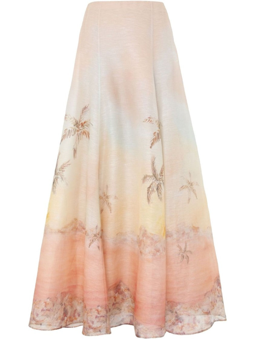 Zimmermann Pastel Gradient Maxi Skirt