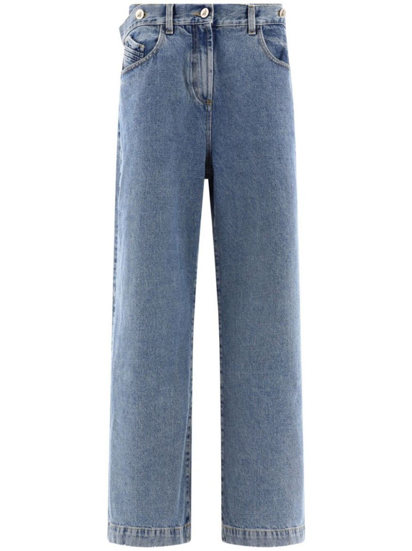 The Attico Light Blue Straight-Leg Jeans