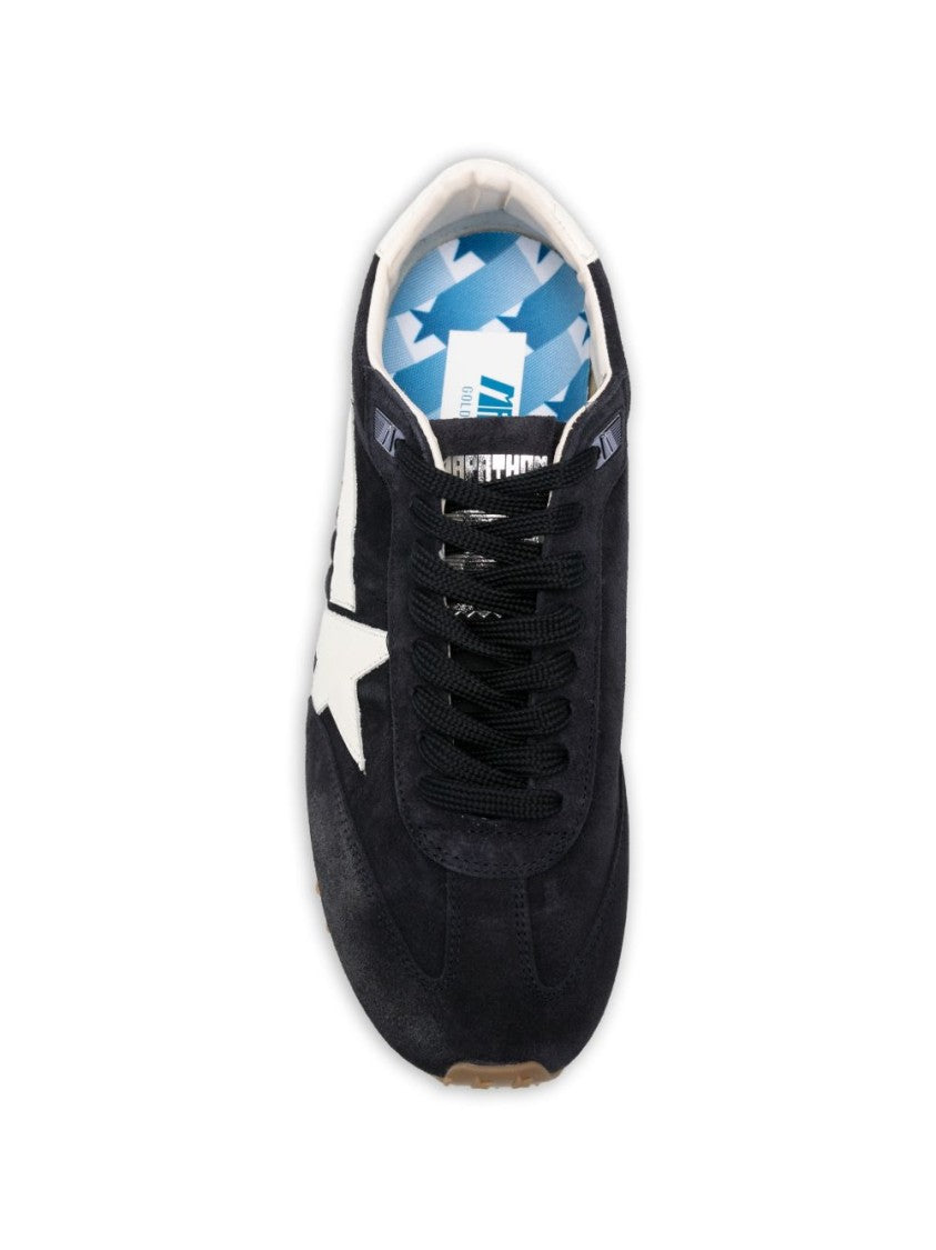 Golden Goose Low-Top Black Suede Star Detail Sneakers