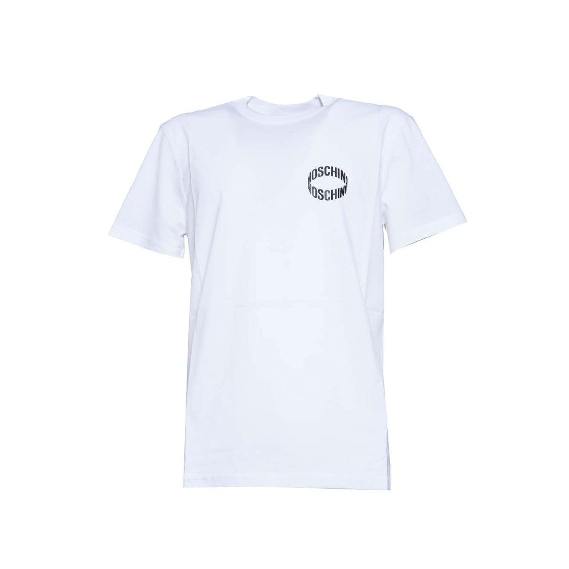 Moschino White Cotton T-Shirt With Loop Print