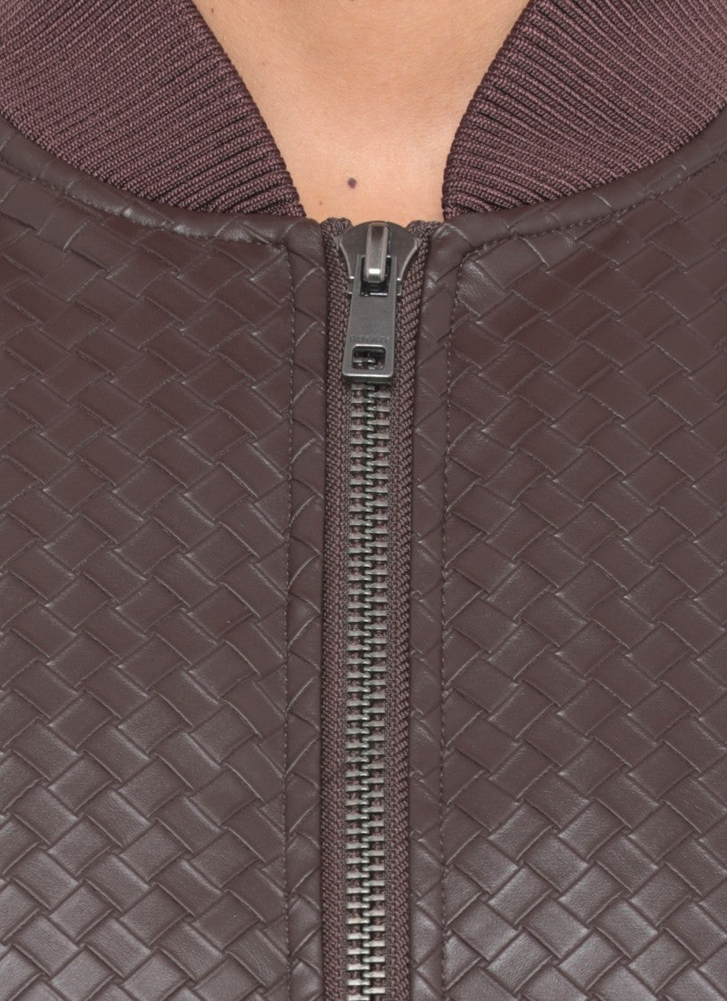 Rotate Synthetic Leather Bomber Jacket