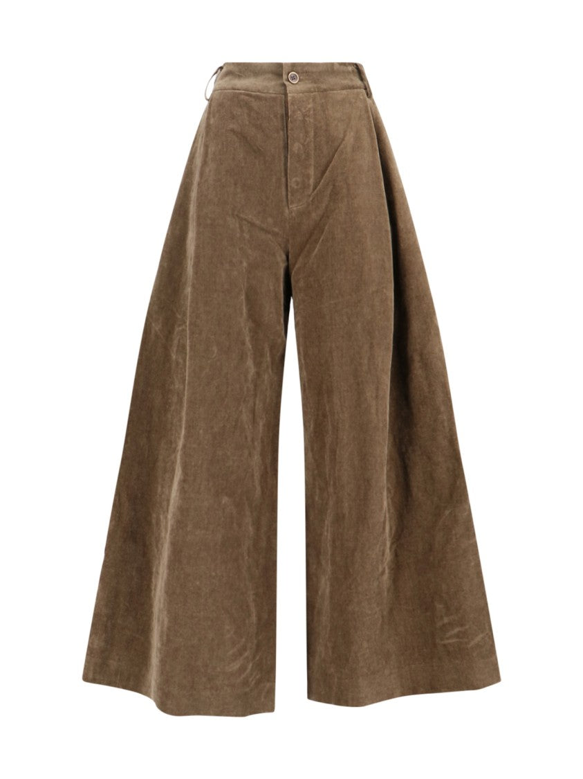 Uma Wang High-Waisted Wide-Leg Trousers With Button Closure