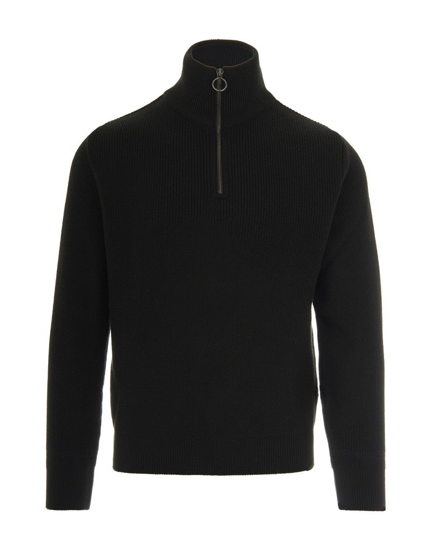 Paul & Shark Black Half-Zip Sweater