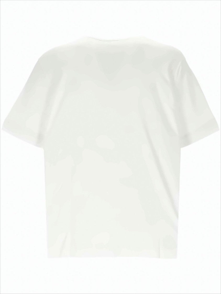 Helmut Lang Relaxed-Fit White Cotton Tee With Embossed Lettering