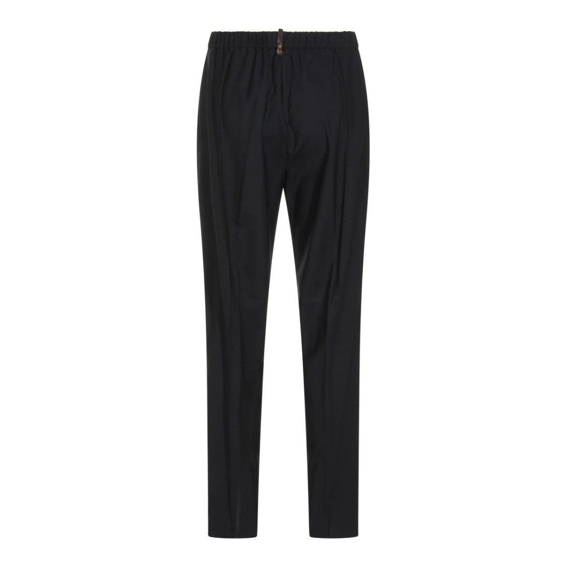 Fabiana Filippi Straight-Leg Trousers With Gathered Elastic Waistband And Decorative Loop
