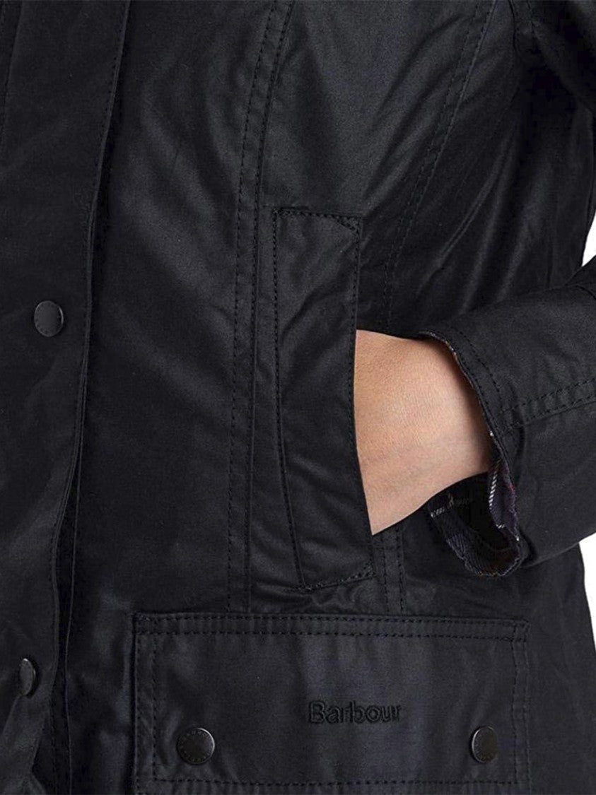 Barbour Beadnell Wax Jacket With Corduroy Collar