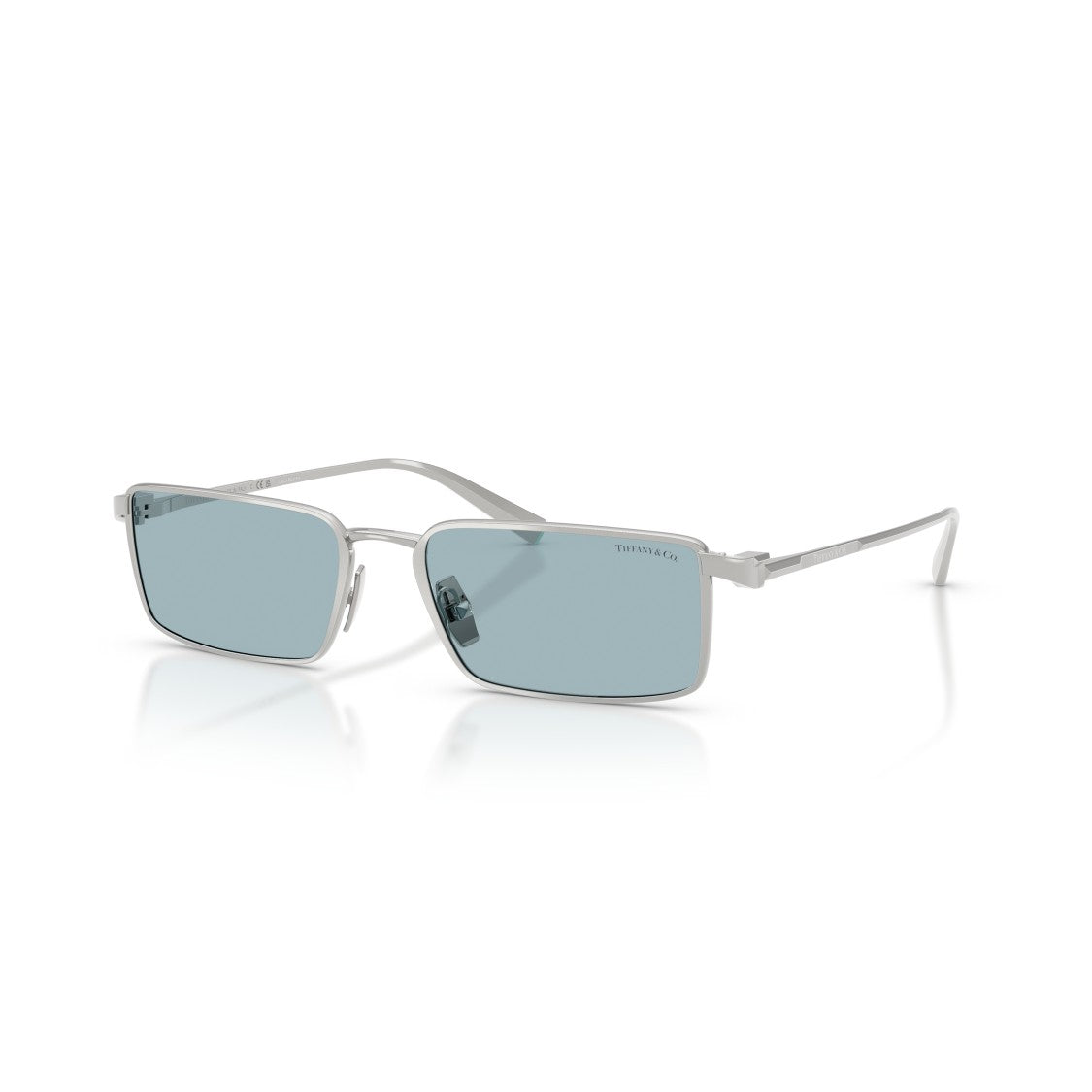 Tiffany & Co. Tf3121kb Sunglasses Rectangular Silver - Blue