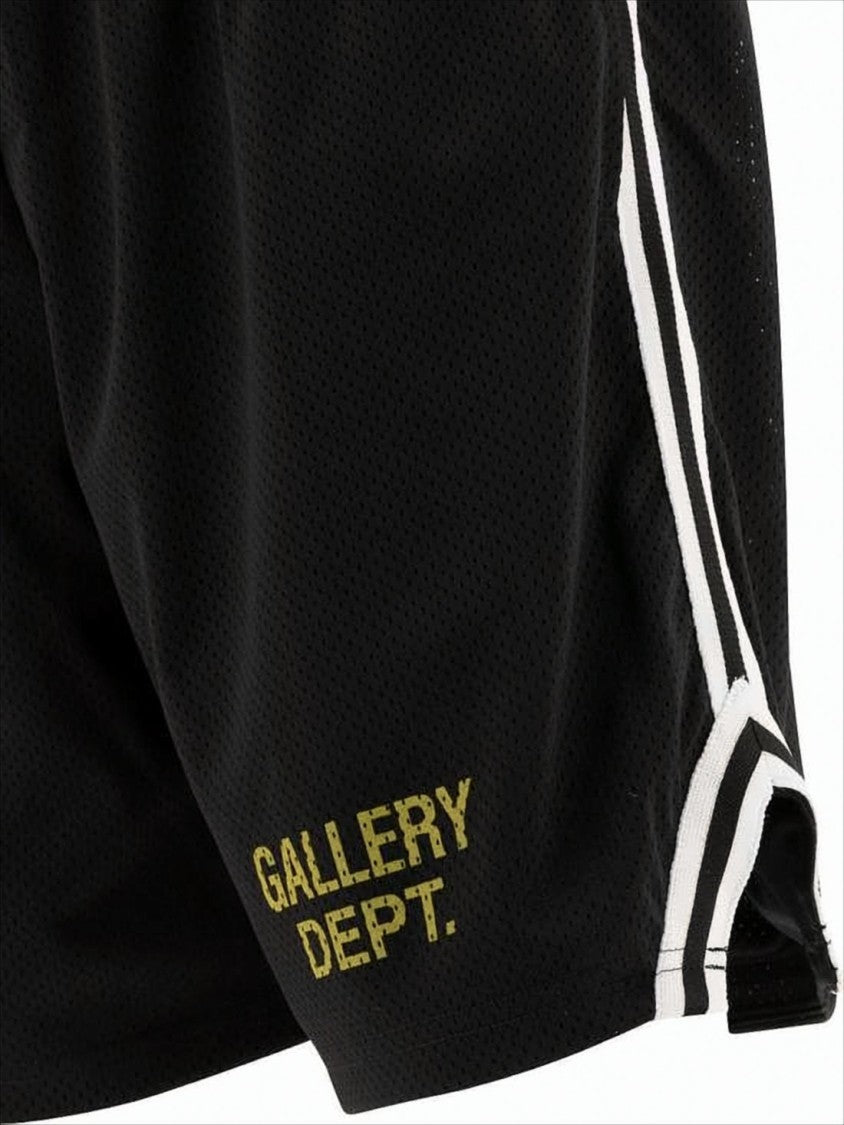Gallery Dept. Breathable Mesh Black Shorts With Side Slits
