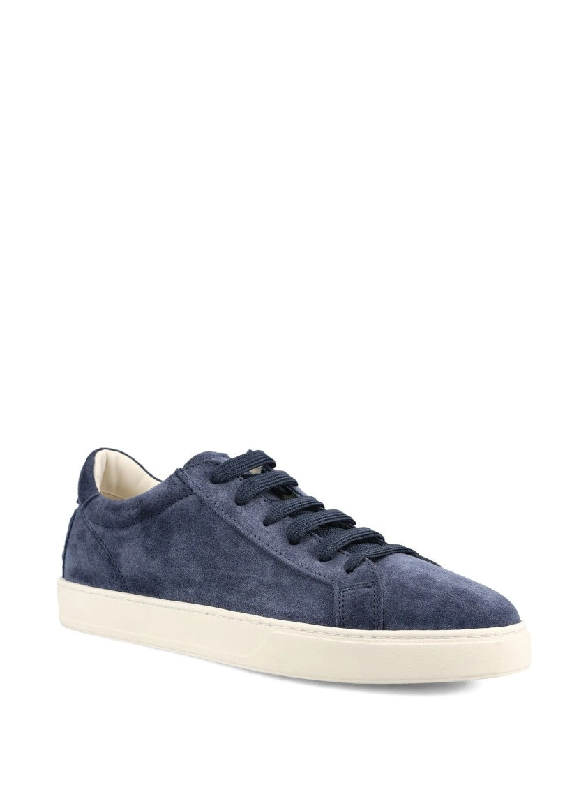 Tod's Blue Sneakers Monochromatic Suede Sneakers
