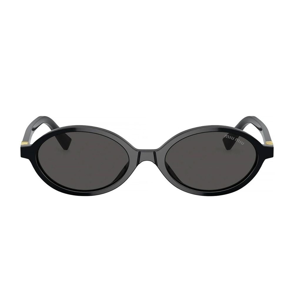 Miu Miu 0Mu 04Zs Oval Black Acetate Sunglasses