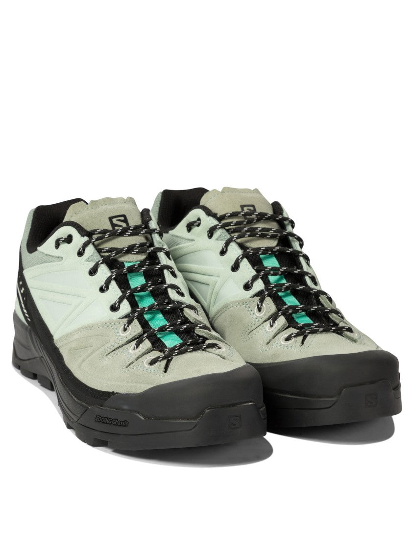 Salomon Leather And Mesh Sneakers With Secure Lacing System