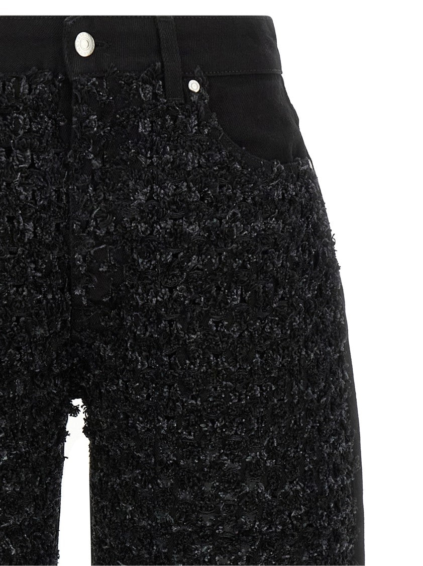 Stella Mccartney Textured Laser Bouclé Black Jeans