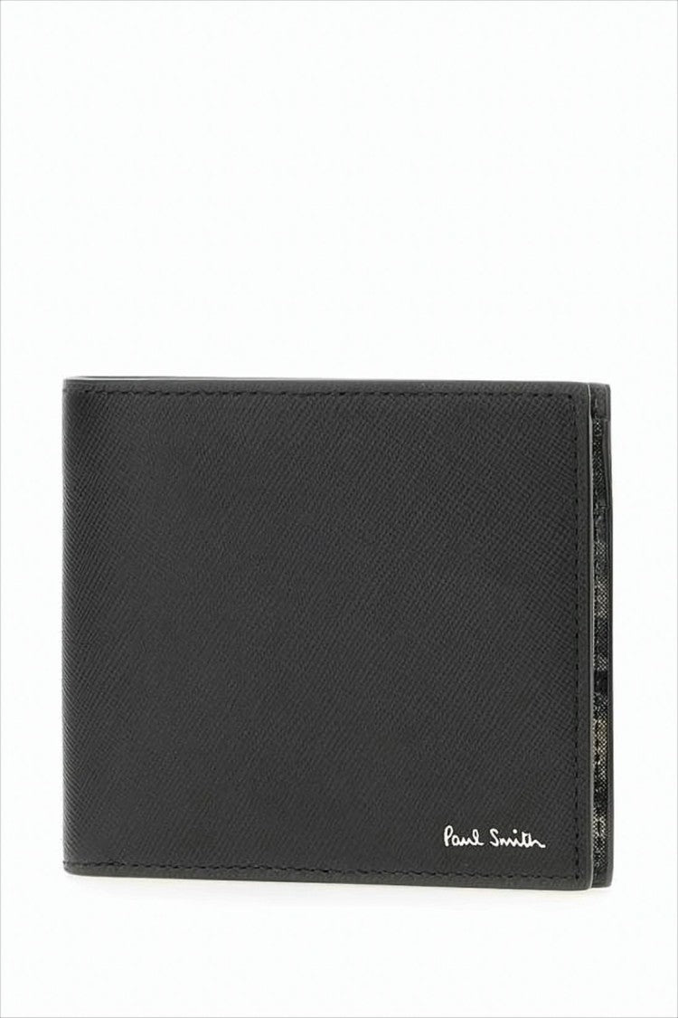 Paul Smith Textured Lambskin Bifold Wallet With Signature Detail
