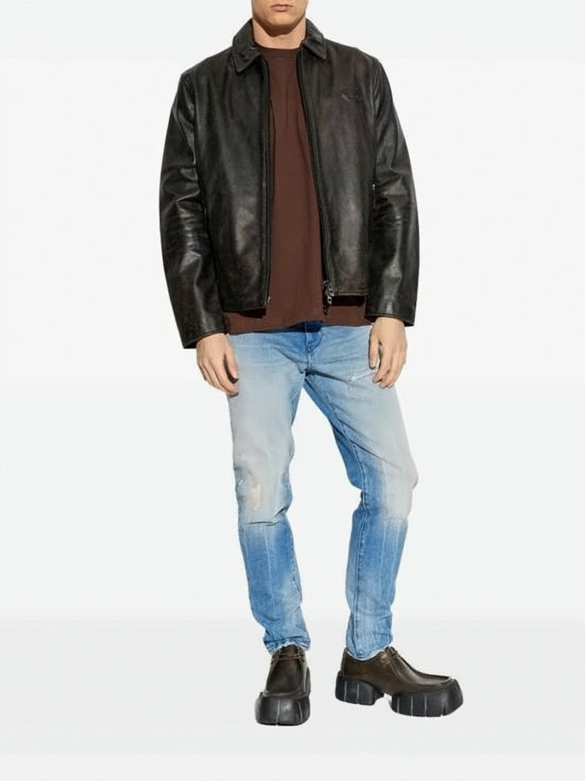 Diesel Slim-Fit Distressed Denim Jeans With Tapered Leg