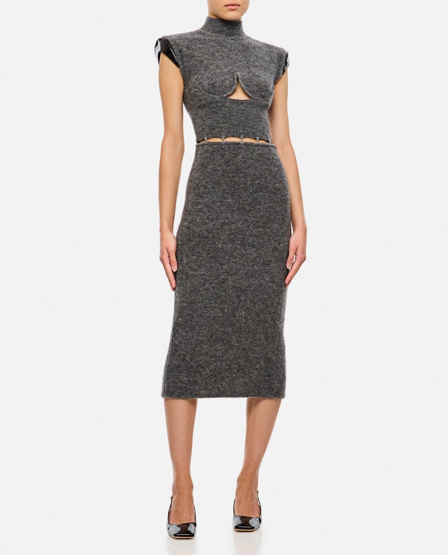 Sportmax Albino Cut-Out Mohair Dress