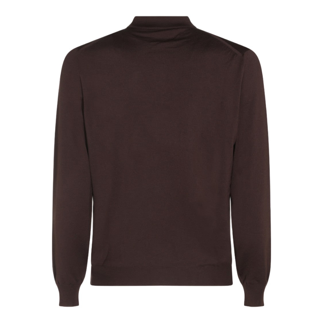 Zanone Fine Knit Polo Collar Long-Sleeve Sweater