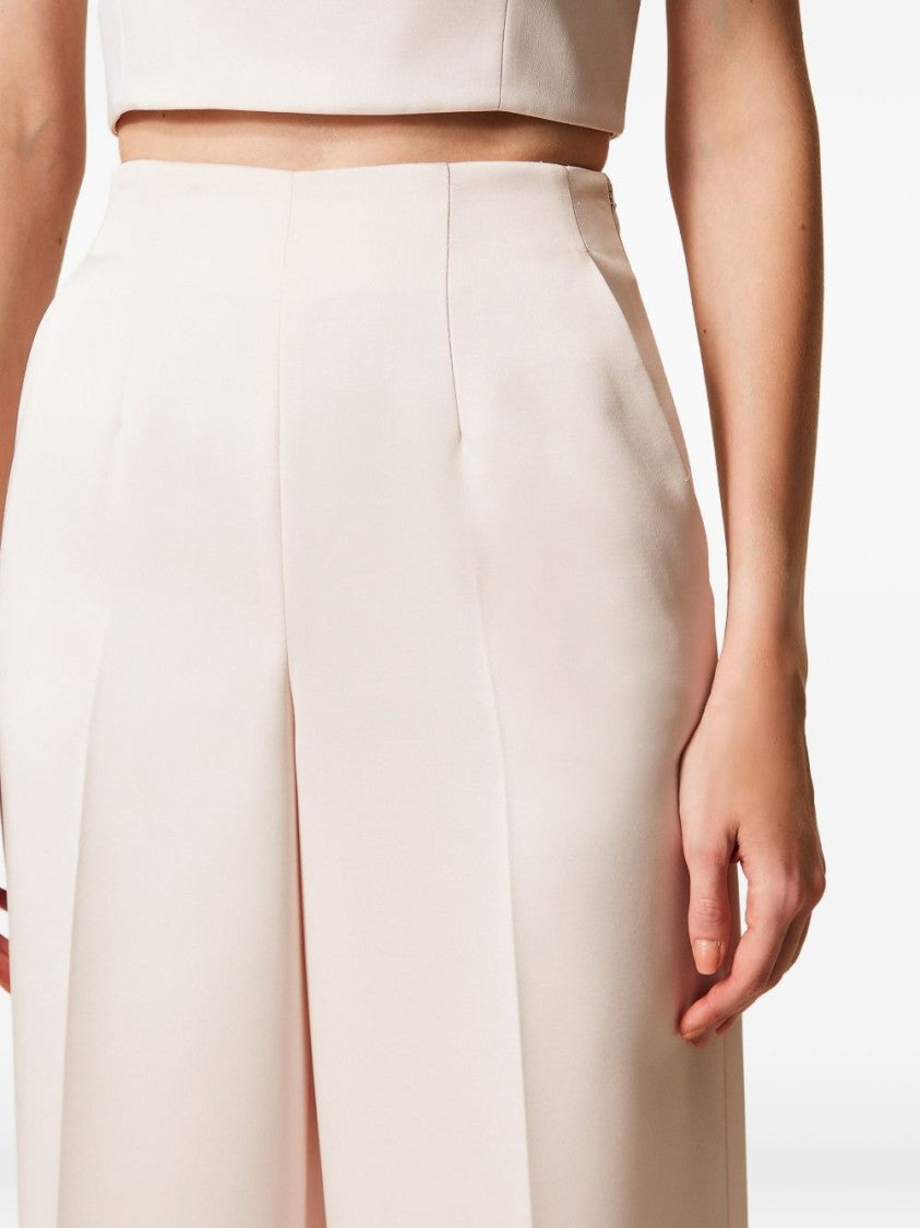 Twin-Set Wide-Leg Trousers With High Waist