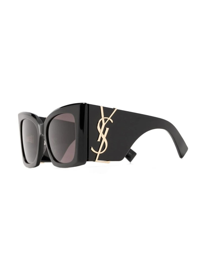 Saint Laurent Black M119 Oversized Acetate Cat-Eye Sunglasses