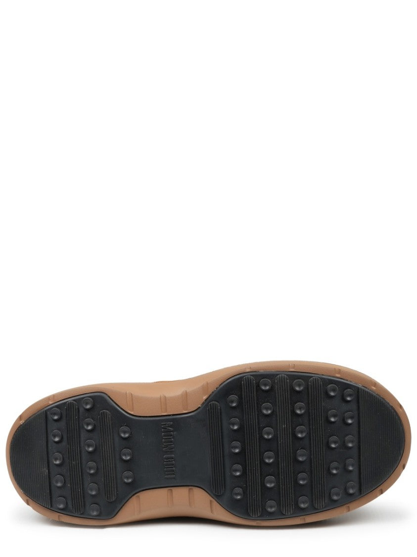 Moon Boot Mid-Height Brown Suede Boots With Rugged Sole