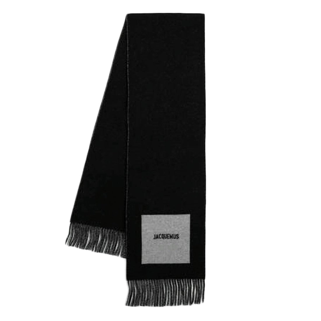 Jacquemus Rectangular Wool Scarf With Fringed Ends