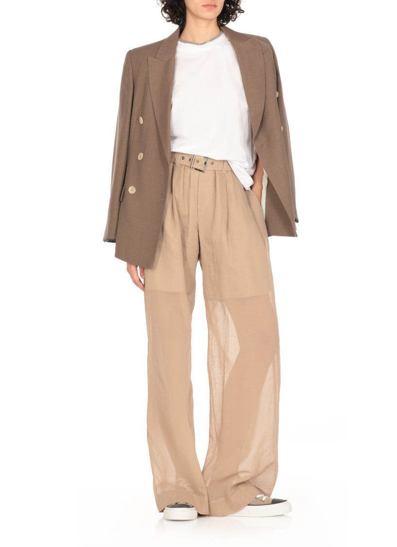 Brunello Cucinelli Beige Cotton Pants