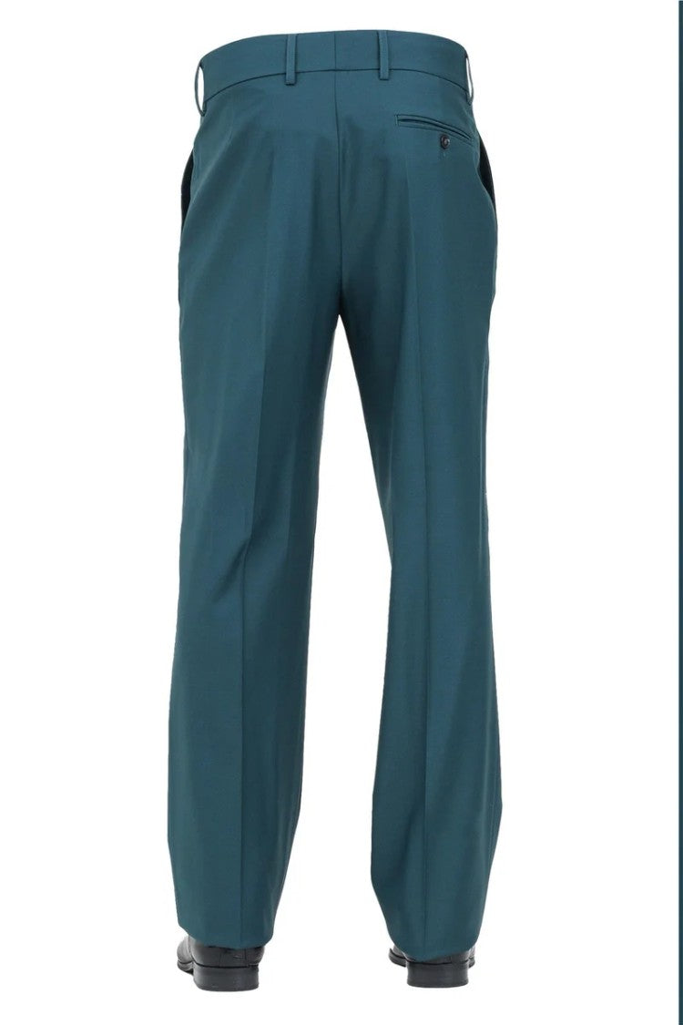 Patrizia Pepe Virgin Wool Stretch Pants - Forest Green