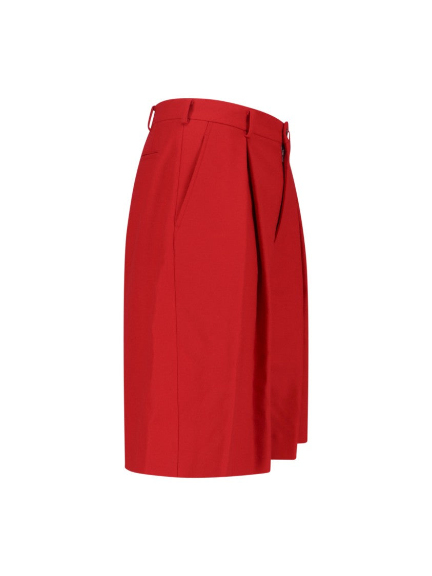 Comme Des Garçons Wool Shorts – Red