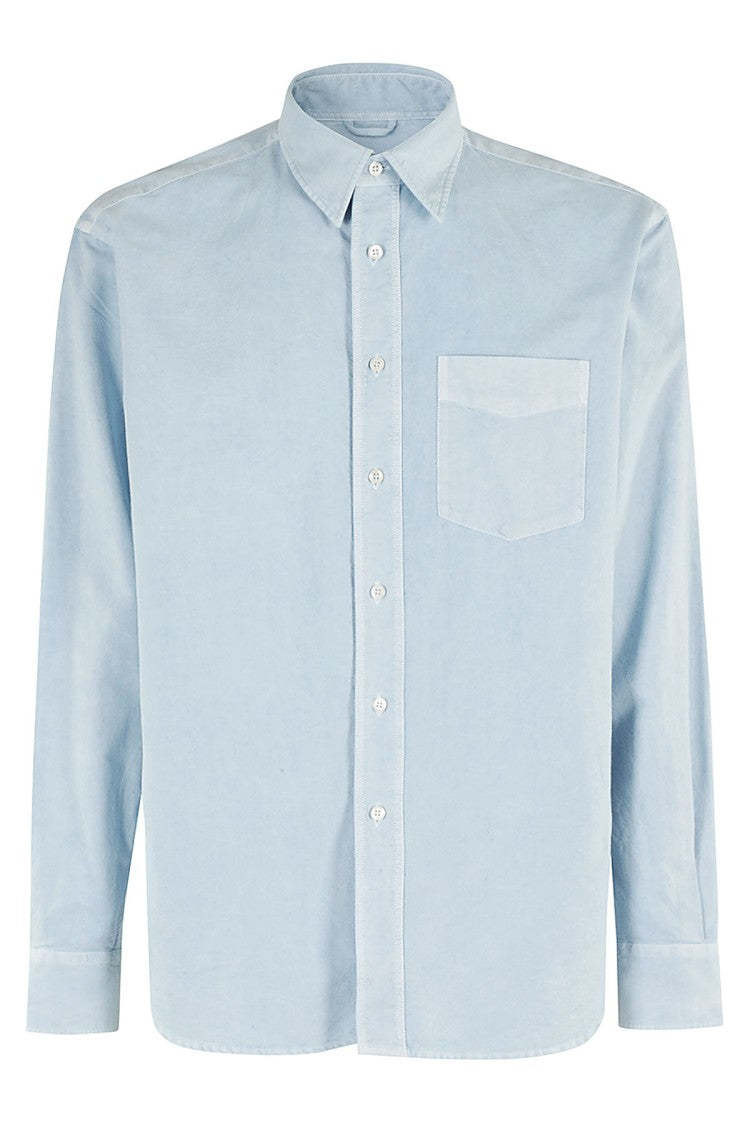 Aspesi Light Blue Cotton Shirt With Classic Collar