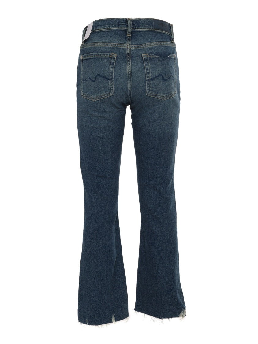 7 For All Mankind Flared Ankle-Length Jeans