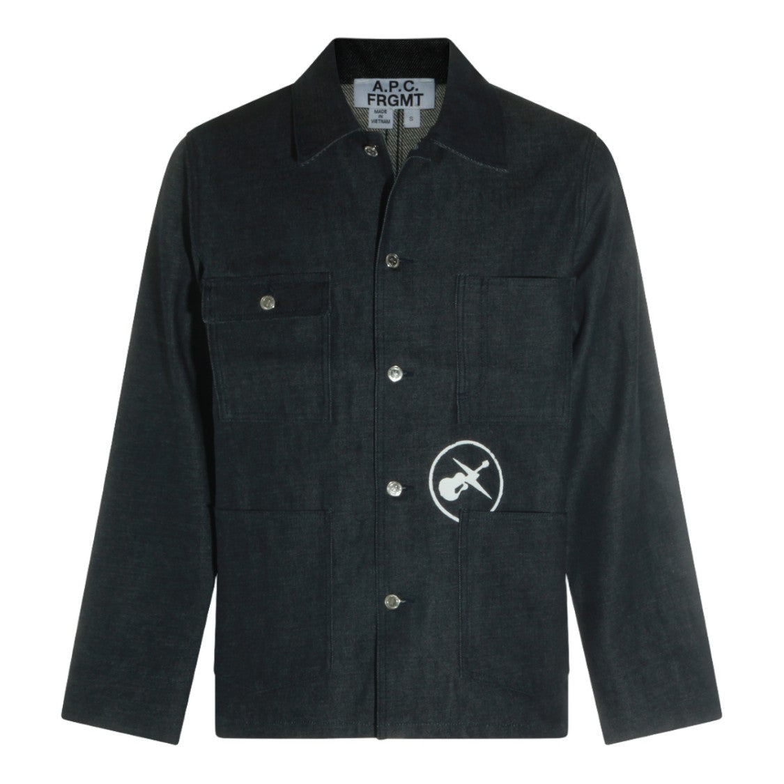 A.P.C. X Fragment Straight-Cut Jacket With Classic Collar And Metallic Accents