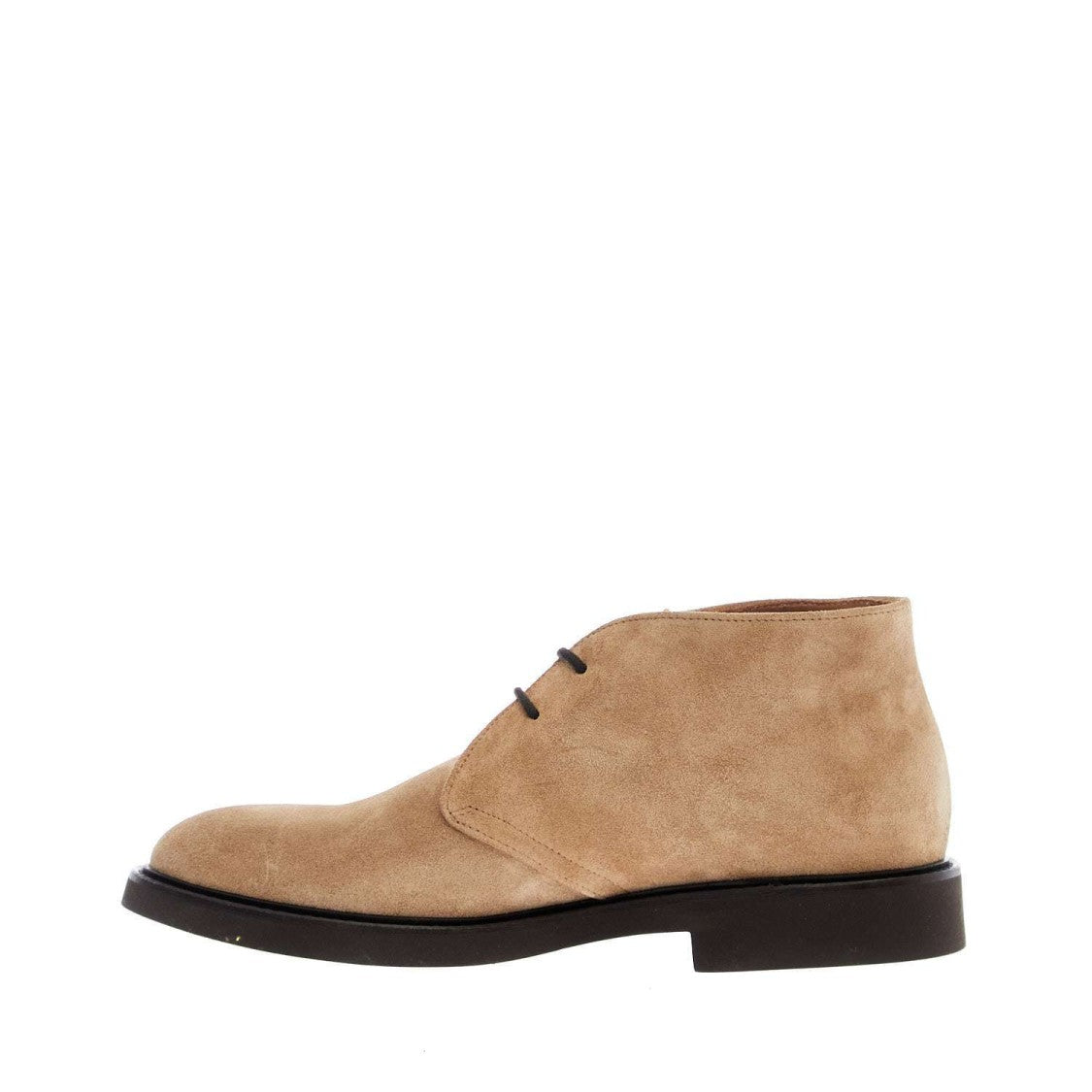 Doucal's Beige Suede Leather Lace-Up Shoes