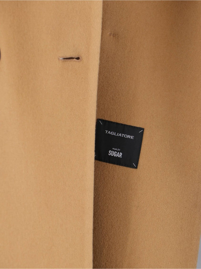 Tagliatore Tailored Brown Coat With Structured Design And Clean Lines