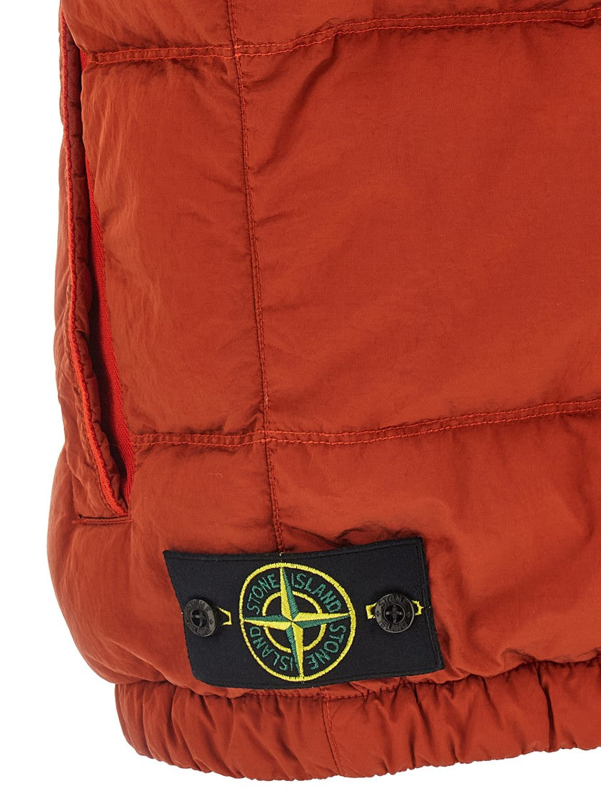 Stone Island Quilted Padded Vest With High Neck
