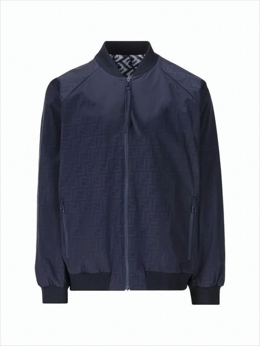 Fendi Reversible Bomber Jacket With Geometric Motif