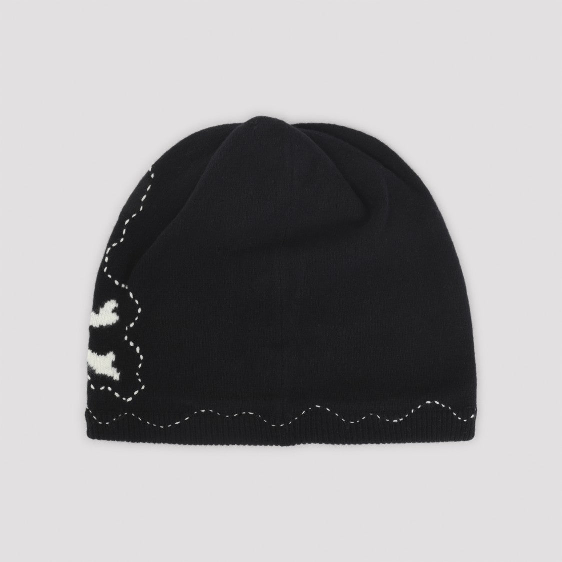 Mastermind Japan Hand Stitched Wool Beanie With Contrasting Skull Design
