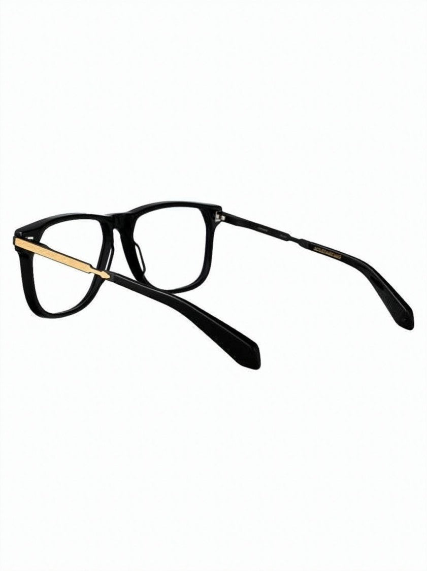 Jacques Marie Mage Rectangular Eyeglasses With Black Acetate