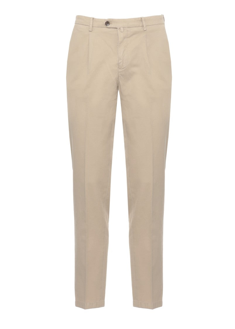 Briglia 1949 Beige Bg21 Cotton Straight-Leg Pants