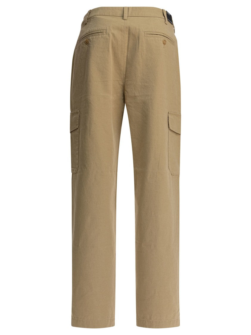 Vince Cotton And Linen Cargo Trousers