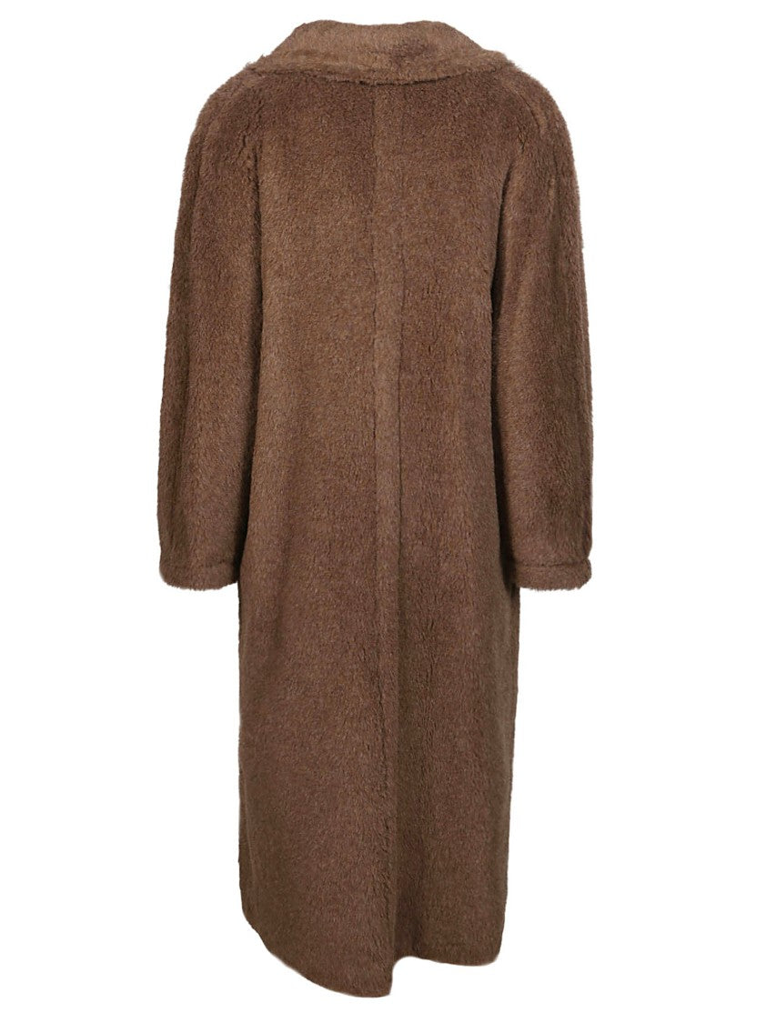 Max Mara Long Double-Breasted Teddy Coat With Relaxed Fit