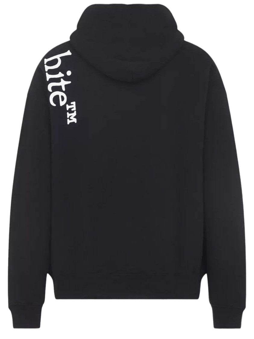 Off-White Black Logo Drawstring Cotton Hoodie