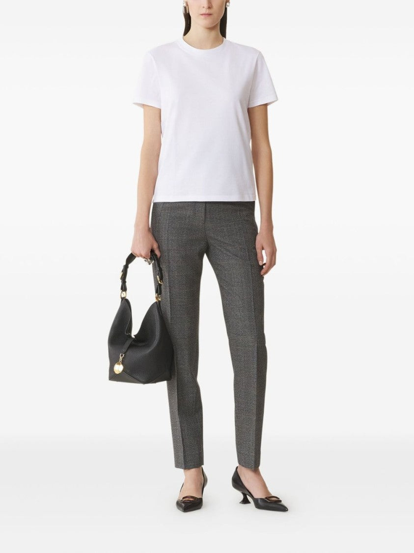 Lanvin White Minimalist Crew Neck Cotton Top